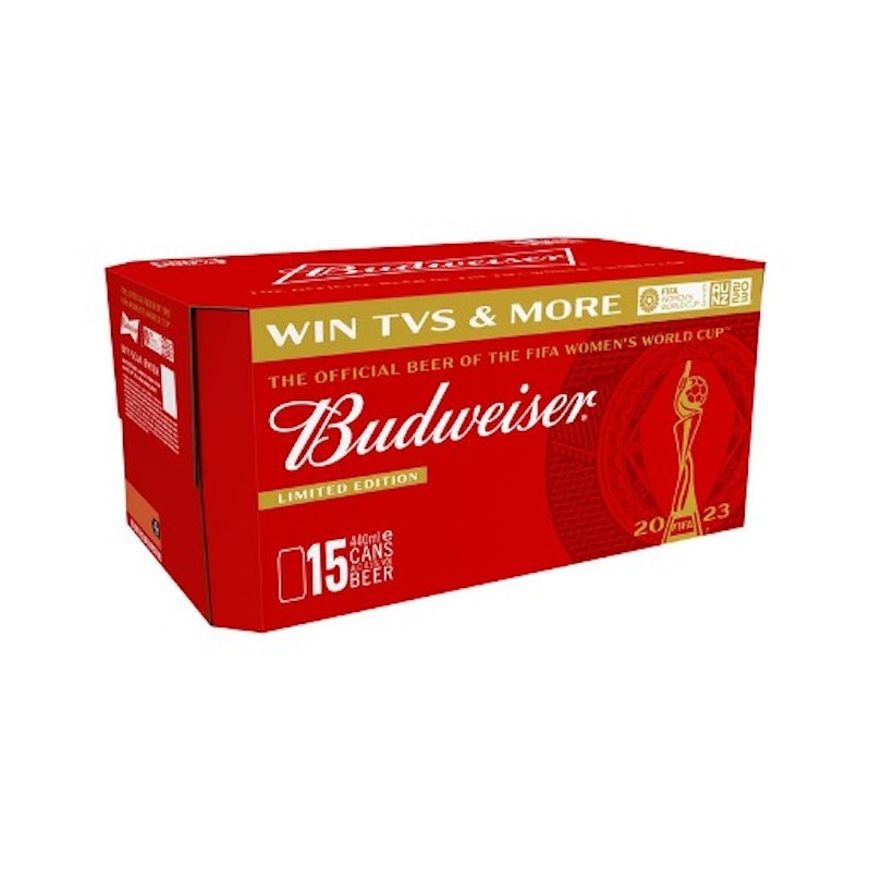 Budweiser Lager Beer Cans 15 x 440ml Buy 2 for £27