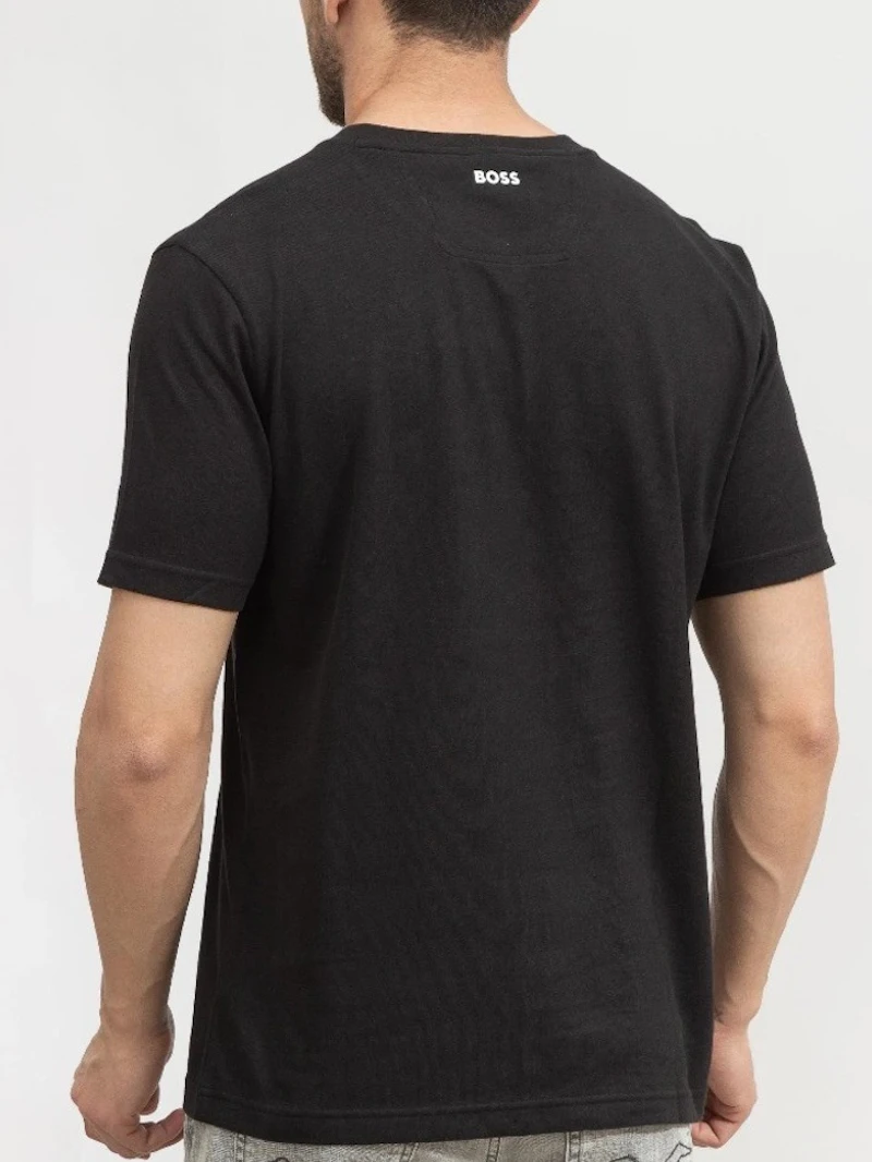 HUGO BOSS - T-SHIRT NOIR IMPRIMÉ BOSS