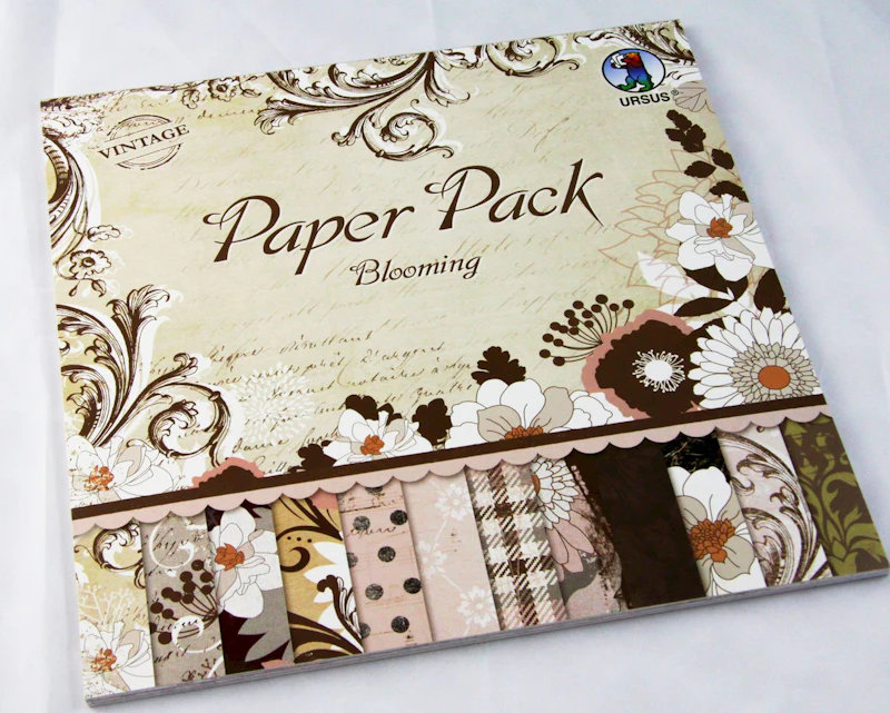 Scrapbook-Block "Blooming", Vintage