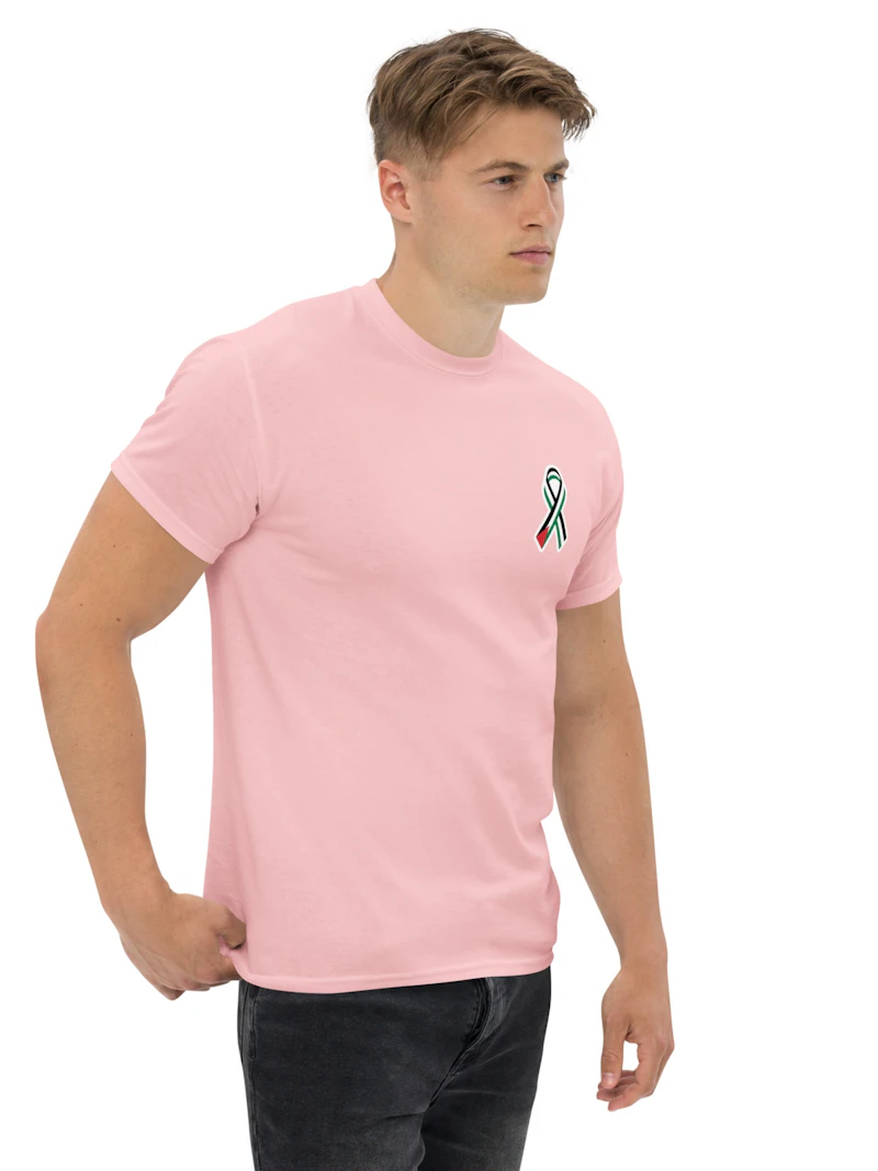 Palestinian flag ribbon black t shirt
