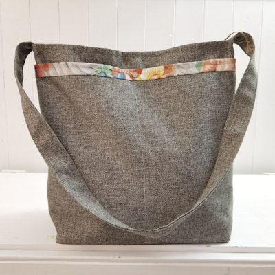 Grey & Floral Everyday Tote