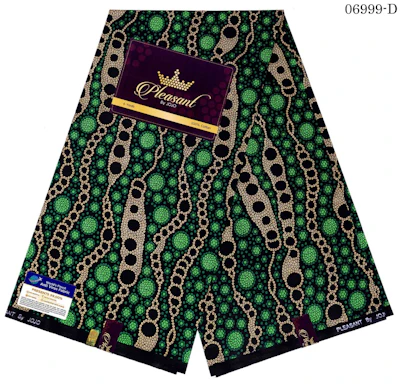 Bleak pea green pattern Ankara