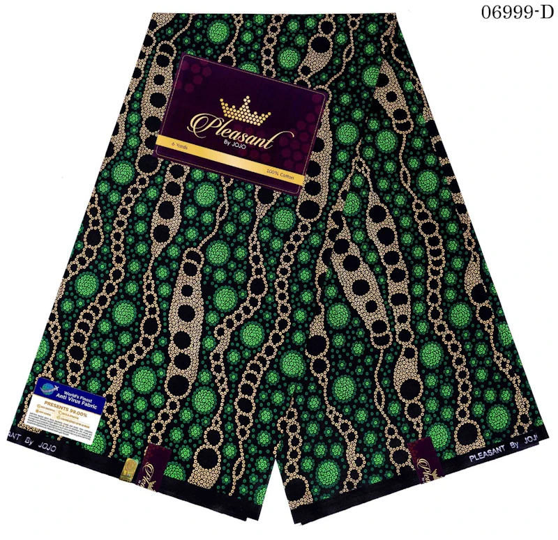 Bleak pea green pattern Ankara