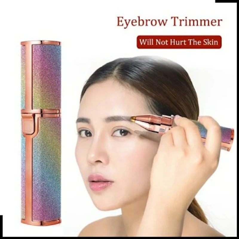 2 In 1 Electric Eyebrow Trimmer Makeup Painless Eye Brow Epilator 
