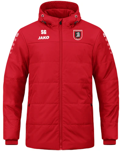 7103 - Coachjacke Team mit Kapuze Rot