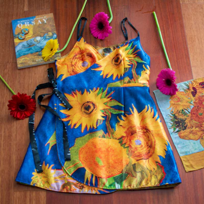 Vestido Reversible Los Girasoles Azules Van Gogh 