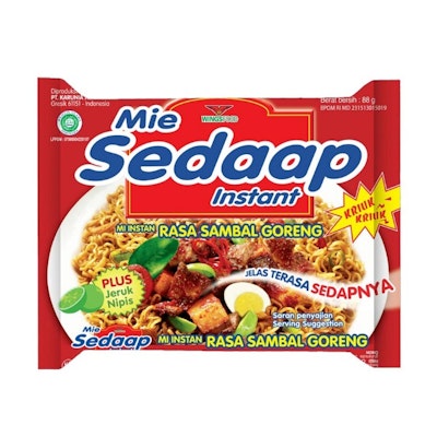 Mie sedaap instan goreng sambal goreng (Indomarket)