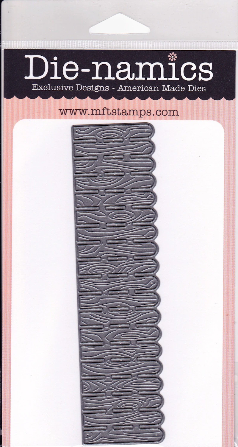 Die namics Die cut - Schablone"Woodgrain Fence"