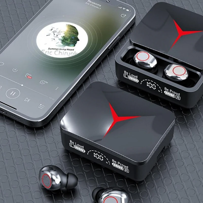 M90 Pro Tws Earphones True Wireless Earbuds Noise Cancelling Led Display Gaming Headset Stereo Earbud
