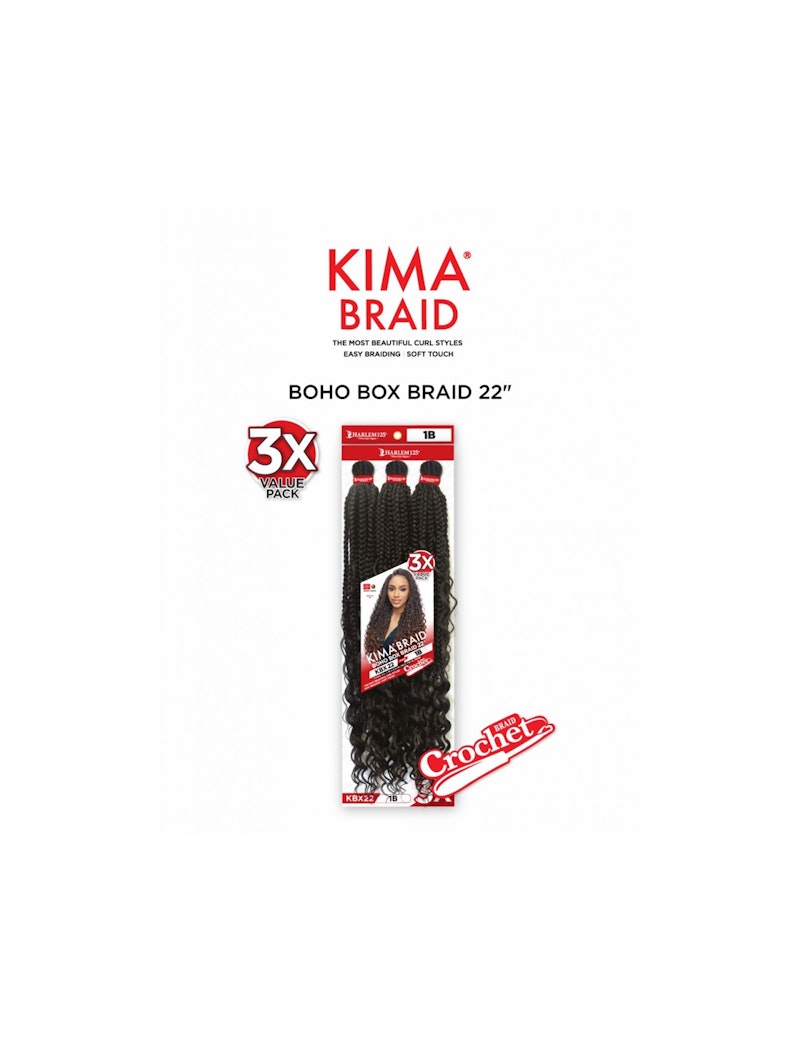 Kima 3X BOHO BOX BRAID Crochet Braid 22 KBX22 (Harlem125)