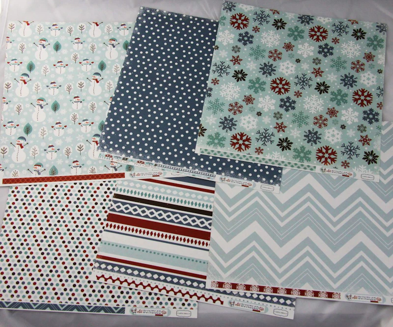 Scrapbook - Set  "All bundled up", Winter