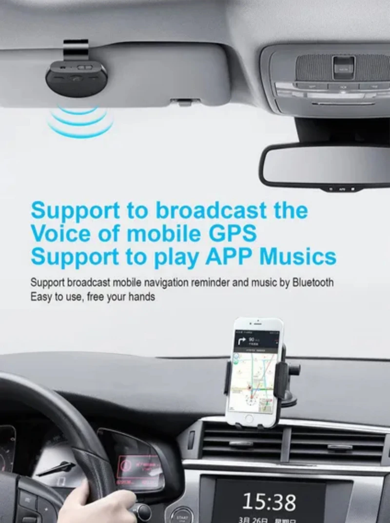 Bluetooth wireless hands free car speaker
