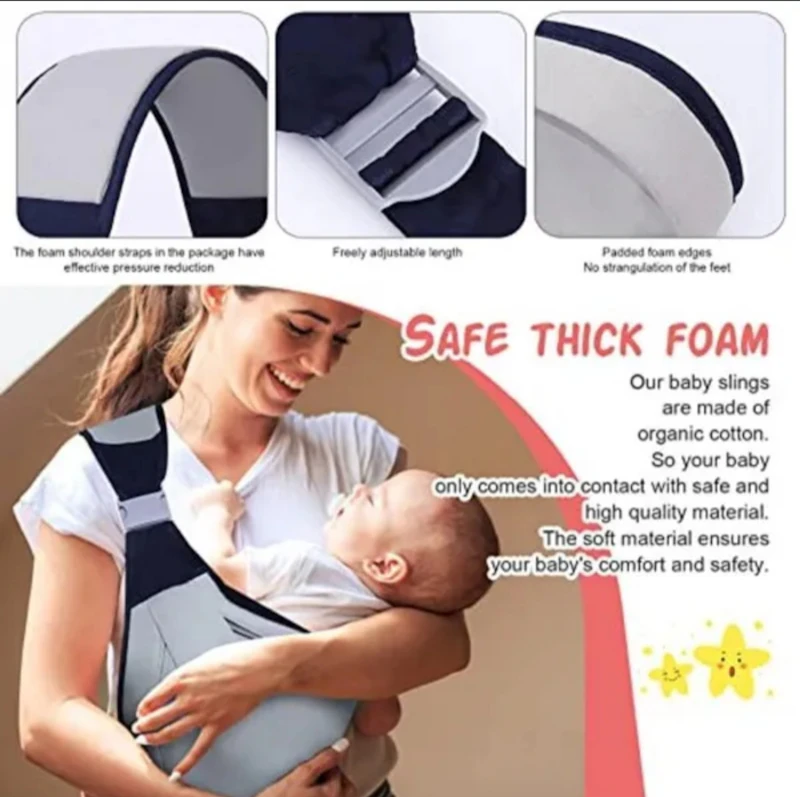 Baby sling carrier with adjustable holder 