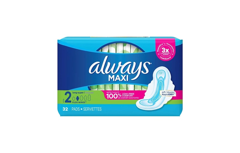 Always Pads Size 2 Maxi 32 Count Long Super 9 Hour