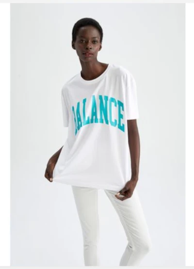 Defacto women round neck t-shirt - white