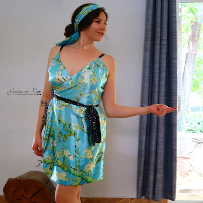 Vestido Reversible Almendro en Flor Van Gogh  