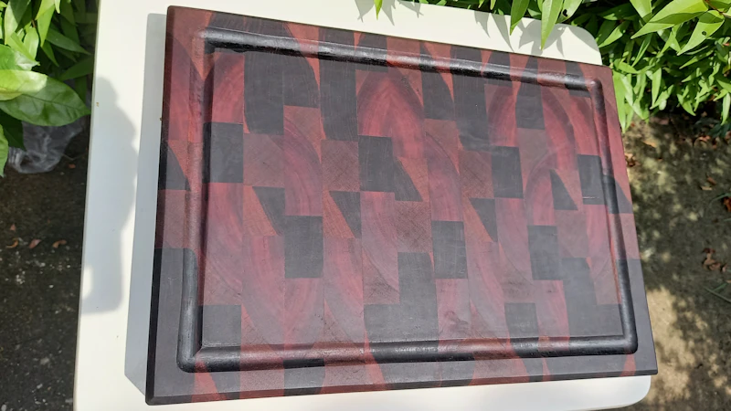 End Grain Cutting board. Dark mixed. (SOLD)