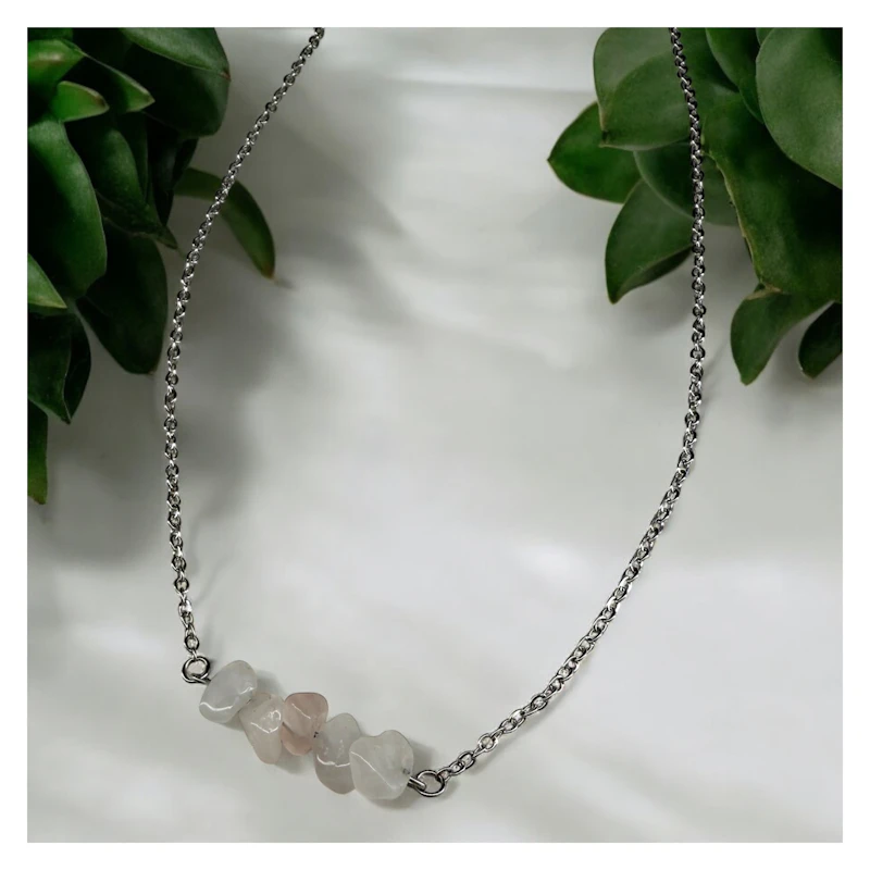 Kette "Liara" mit Rosenquarz