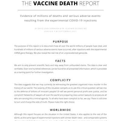 01.) Covid-19 Vaccine Death Reports