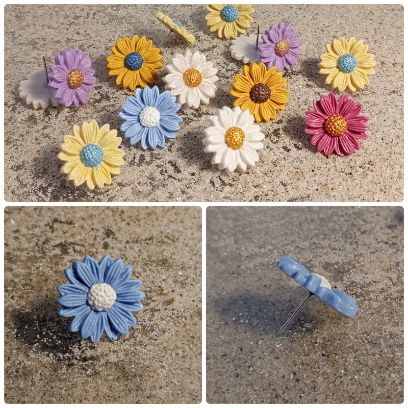 Pinnnadel Blume, himmelblau