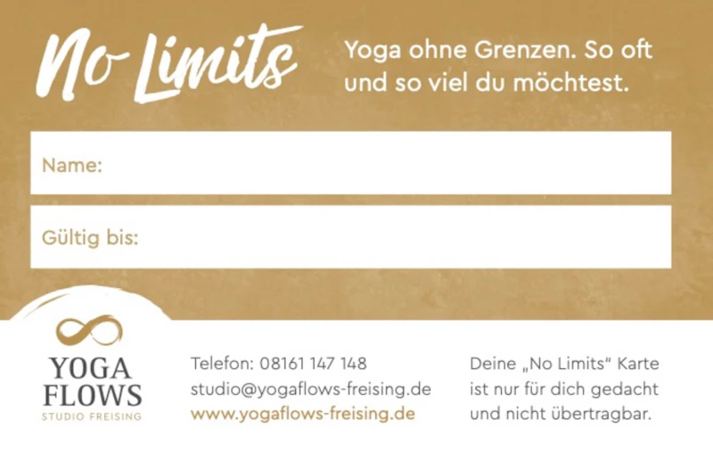 Yoga no limits - 6 Monate