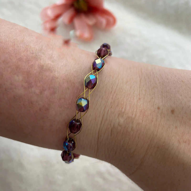 Purple Cristal Armband