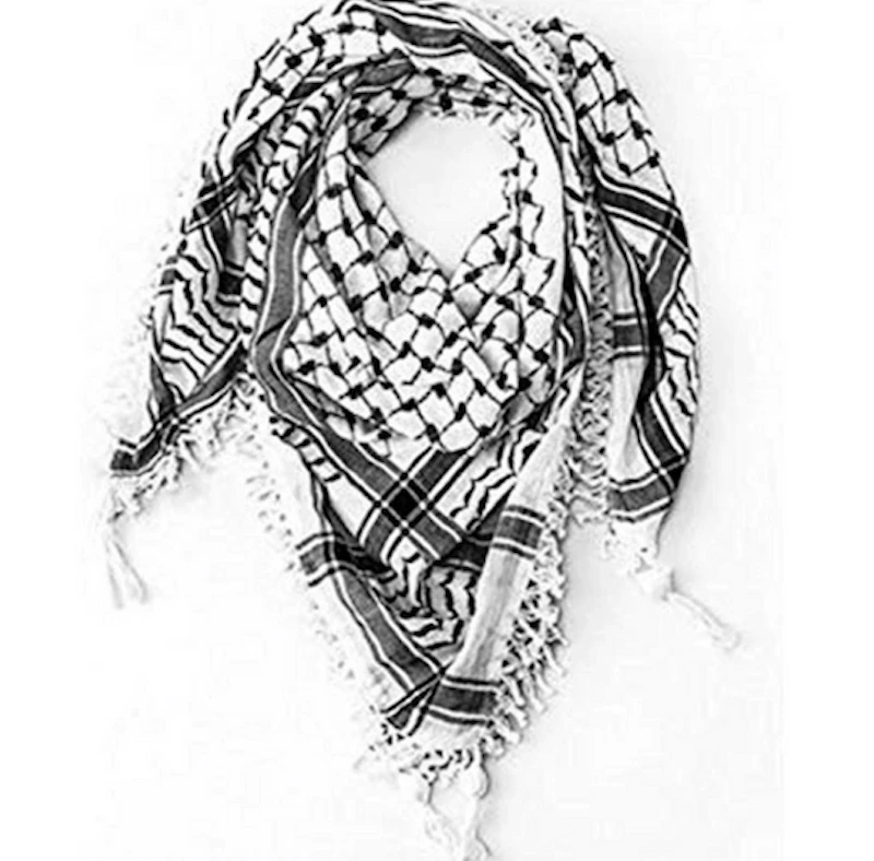 Arafat Original Kufiya Palestine White men/women shawl kuffiyeh scarf Shemagh head wrap  