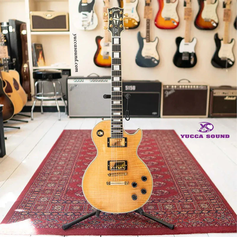 Gibson Custom Les Paul Custom - Flame Top Natural + Gibson Hard Case + COA