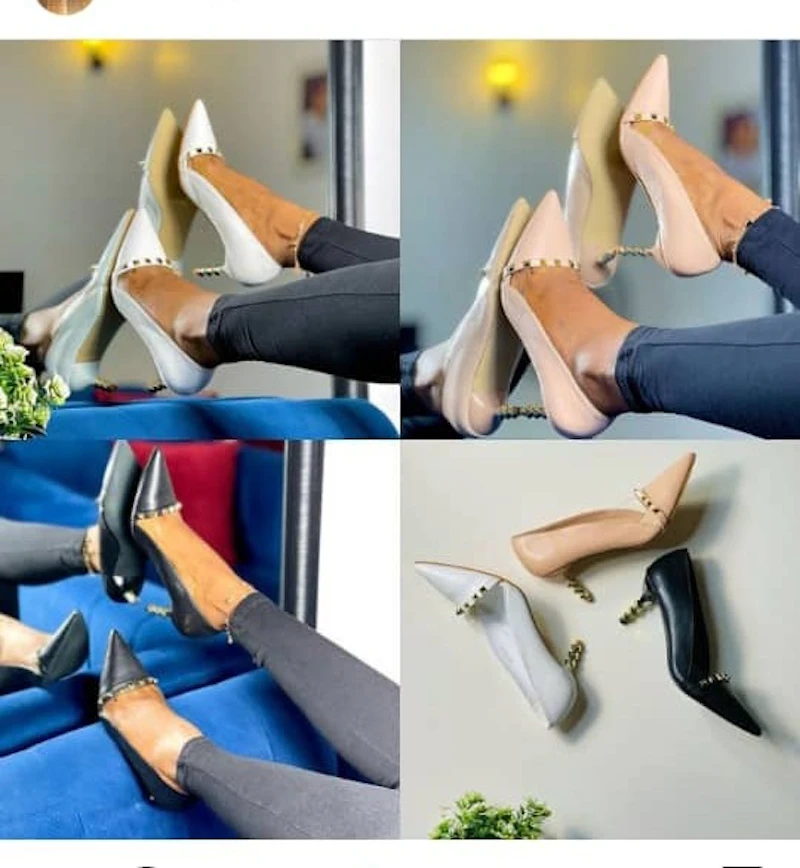 Pointed sleek Shoe for office and occasions - Black, Gold, Wine - Size: 37-43