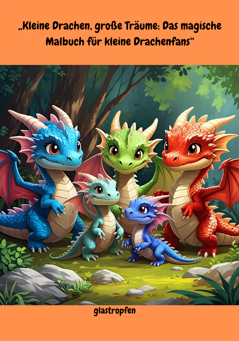 "Kleine Drachen, grosse Träume: Das magische Malbuch für kleine Drachenfans"