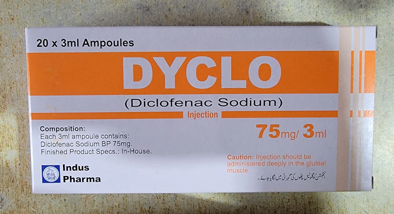 Dyclo inj (Diclofenac sodium) 20×3ml Ampoules