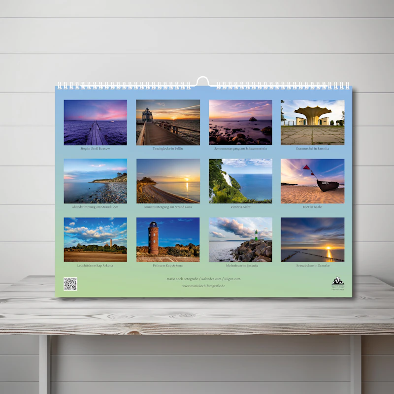 (VORBESTELLUNG) DIN A3 Wandkalender Rügen 2026