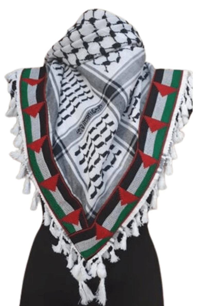 Palestine flag scarf White men/women shawl scarf head wrap