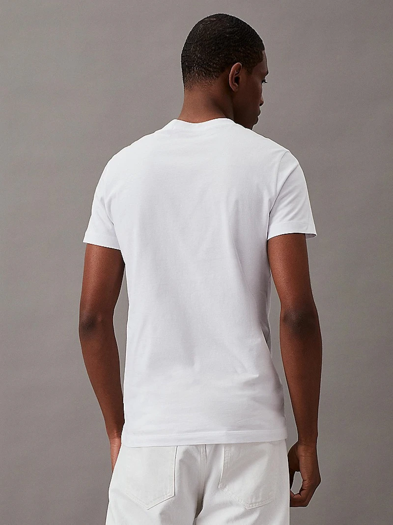 CALVIN KLEIN JEANS - T-SHIRT BLANC LOGO EMBLÉMATIQUE