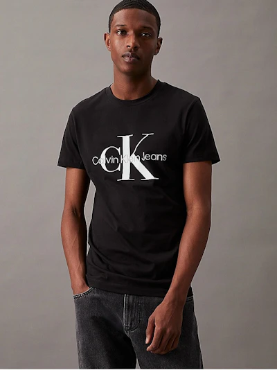 CALVIN KLEIN JEANS - T-SHIRT NOIR LOGO EMBLÉMATIQUE