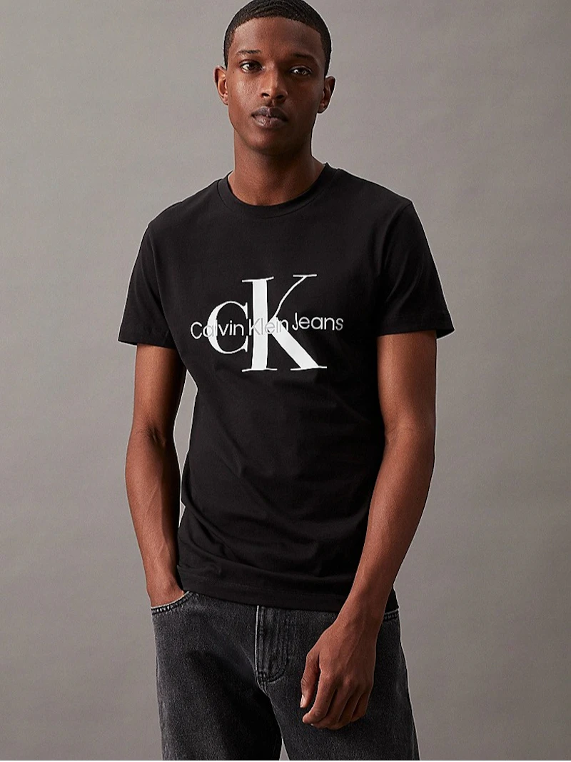 CALVIN KLEIN JEANS - T-SHIRT NOIR LOGO EMBLÉMATIQUE