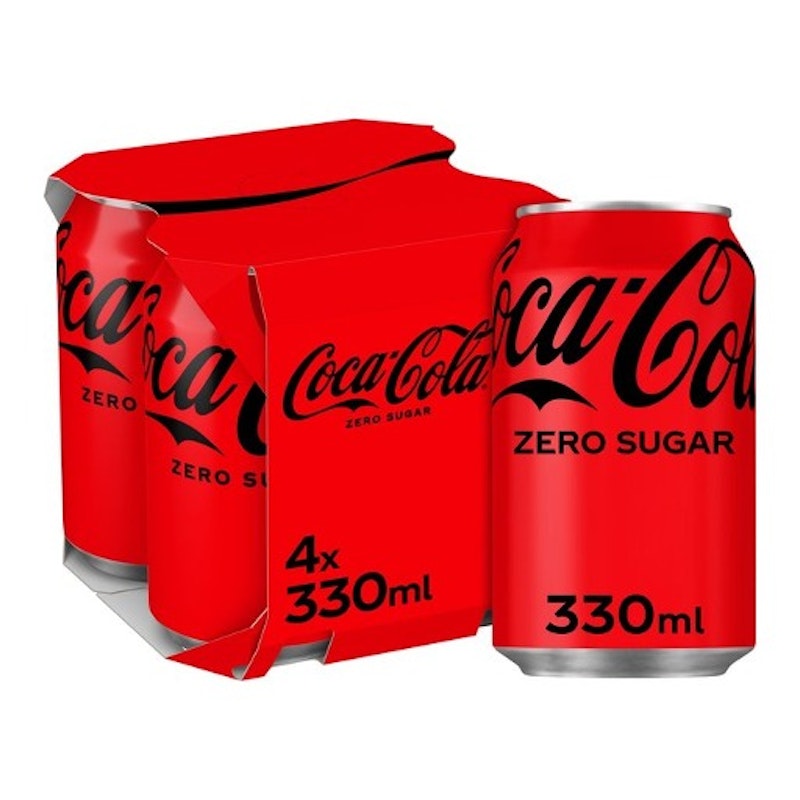 Coca-Cola Zero Sugar Cans 4 x 330ml