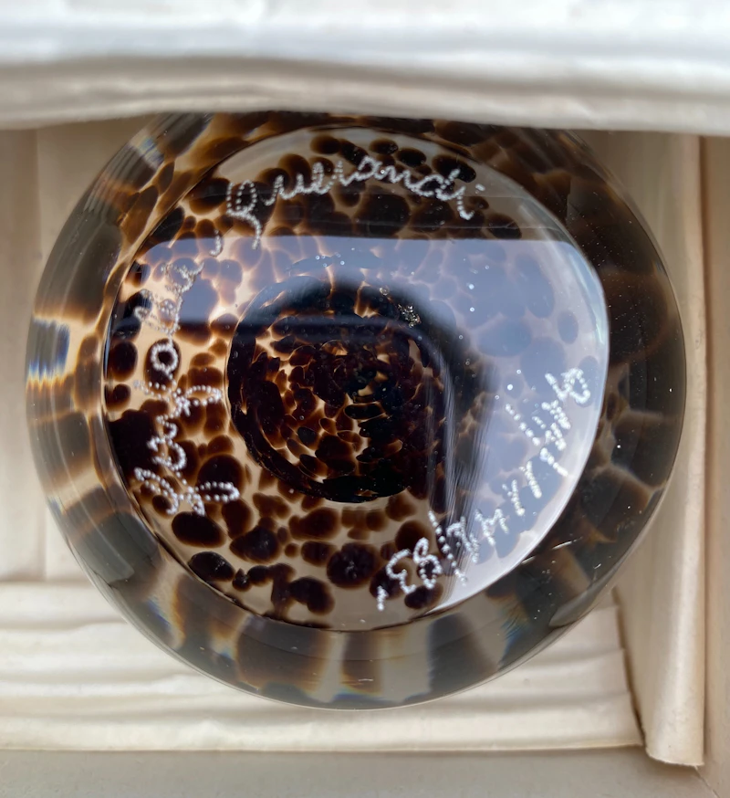 Orient & Flume Paperweight, Kristallglas, 1983