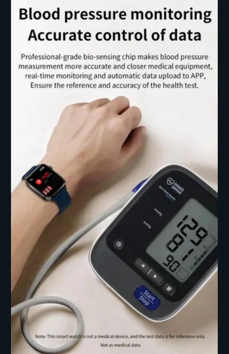 Bluetooth Calling New Blood Sugar Smart Watch Watch Heart rate blood pressure tracker 