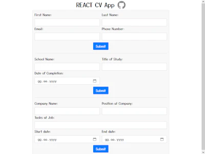  REACT CV App 