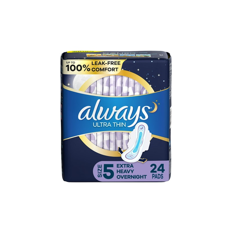 Always Pads Size 5 Ultra Thin 24 Count Extra Heavy Overnight