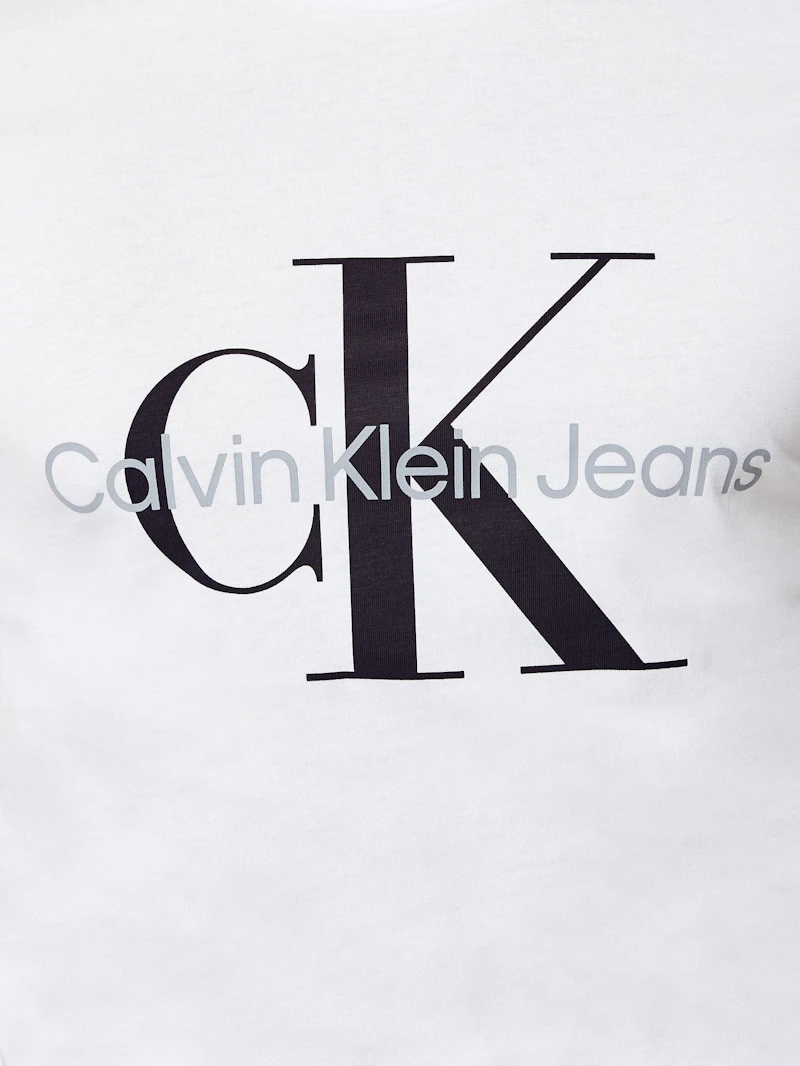 CALVIN KLEIN JEANS - T-SHIRT BLANC LOGO EMBLÉMATIQUE