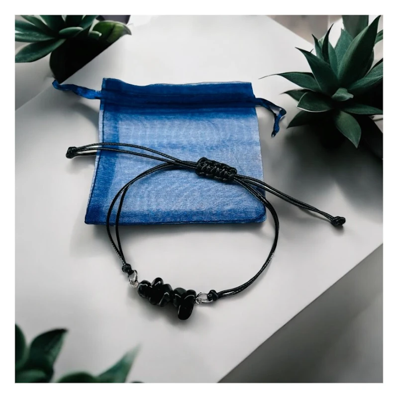Kordel-Armband "Obsidian"