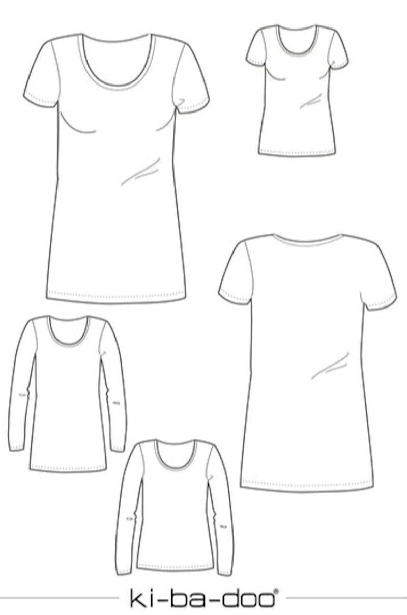 PAPIERSCHNITT BASIC T-SHIRT/ TUNIKA DAMEN | GRÖSSE 32-58
