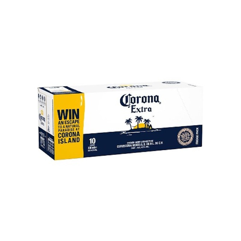 Corona Extra Premium Lager Beer Cans 10 x 330ml - Buy 3 for £28