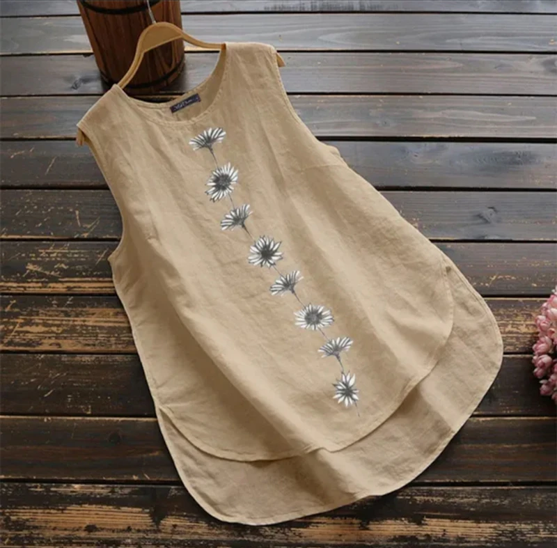 Sleeveless cotton Shirt for women 