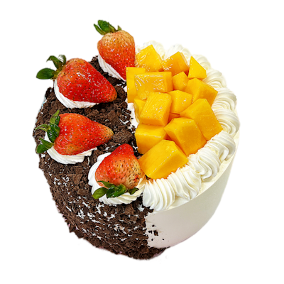 Cake of Mango and chocolate 6 inches (氹仔蛋糕速遞)