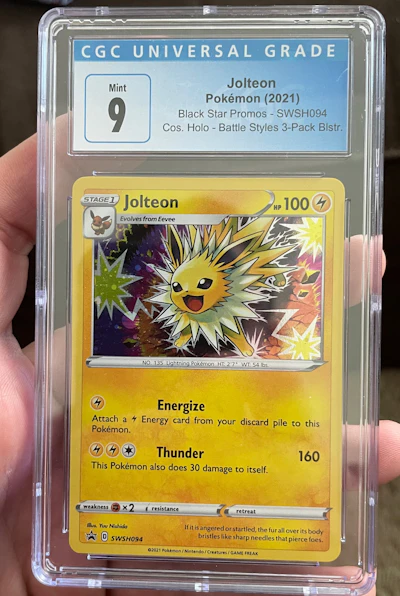 CGC 9 Black Star Cosmic Holo Jolteon