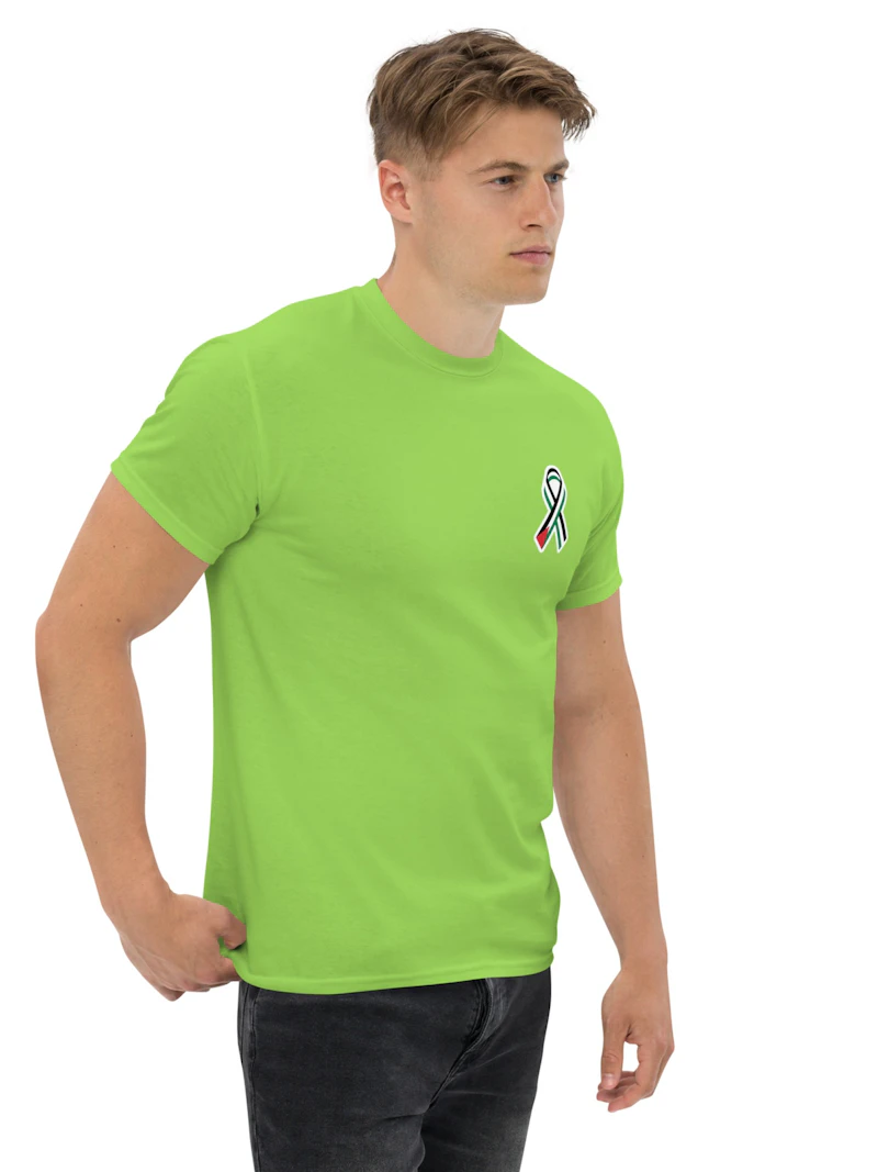 Palestinian flag ribbon black t shirt