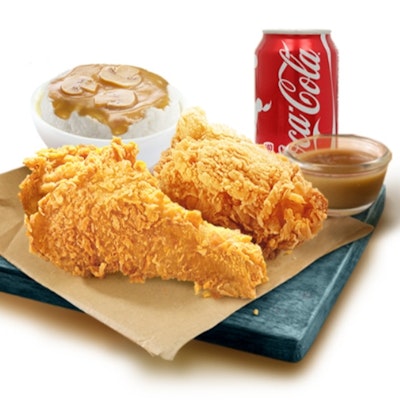 2pc Chickenjoy with Mushroom Rice + 1 Coke (信和 Jollibee)